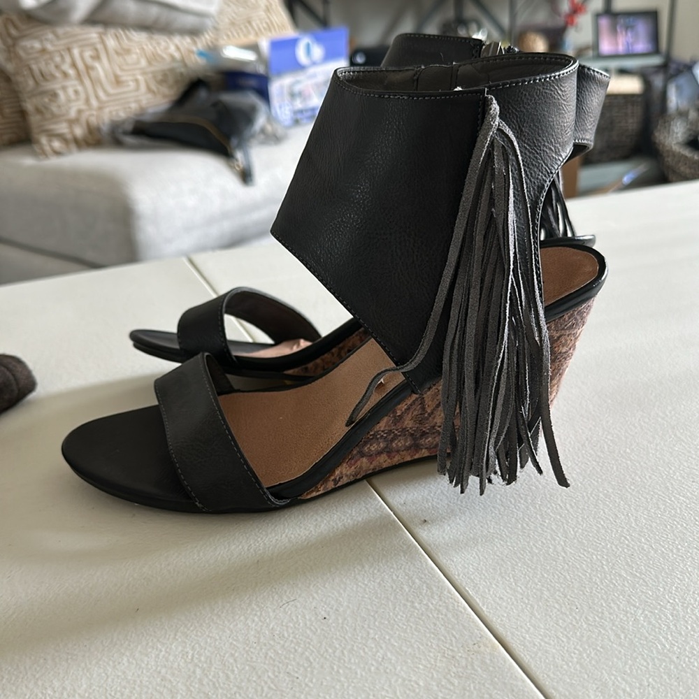 Rampage Black Wedge Shoes - Picture 6 of 6